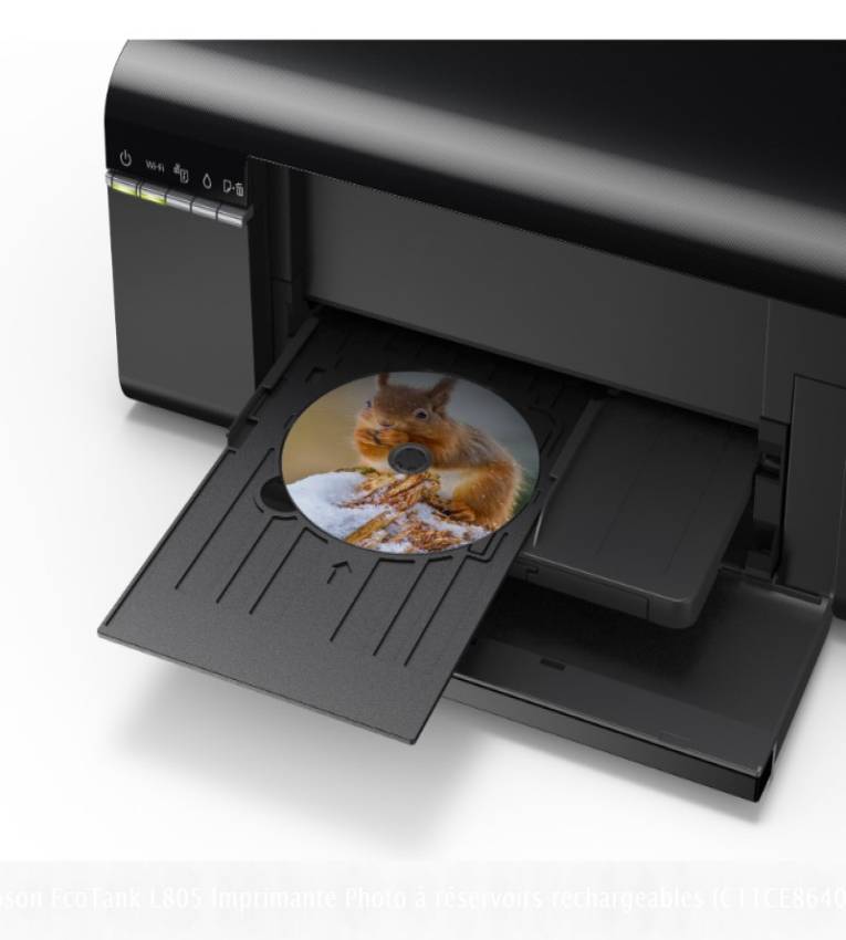 Imprimante Epson L8050 pour les Photo et cartes PVC, Recharge d'encre facile, impression sans fil, numérisation haute résolution, Impression Économique De Plus de 10 000 Pages